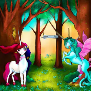 el-dragon-y-el-unicornio-en-el-bosque-encantado